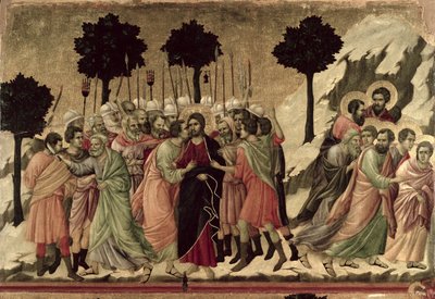 Maesta: Verrat an Christus, 1308-11 von Duccio di Buoninsegna